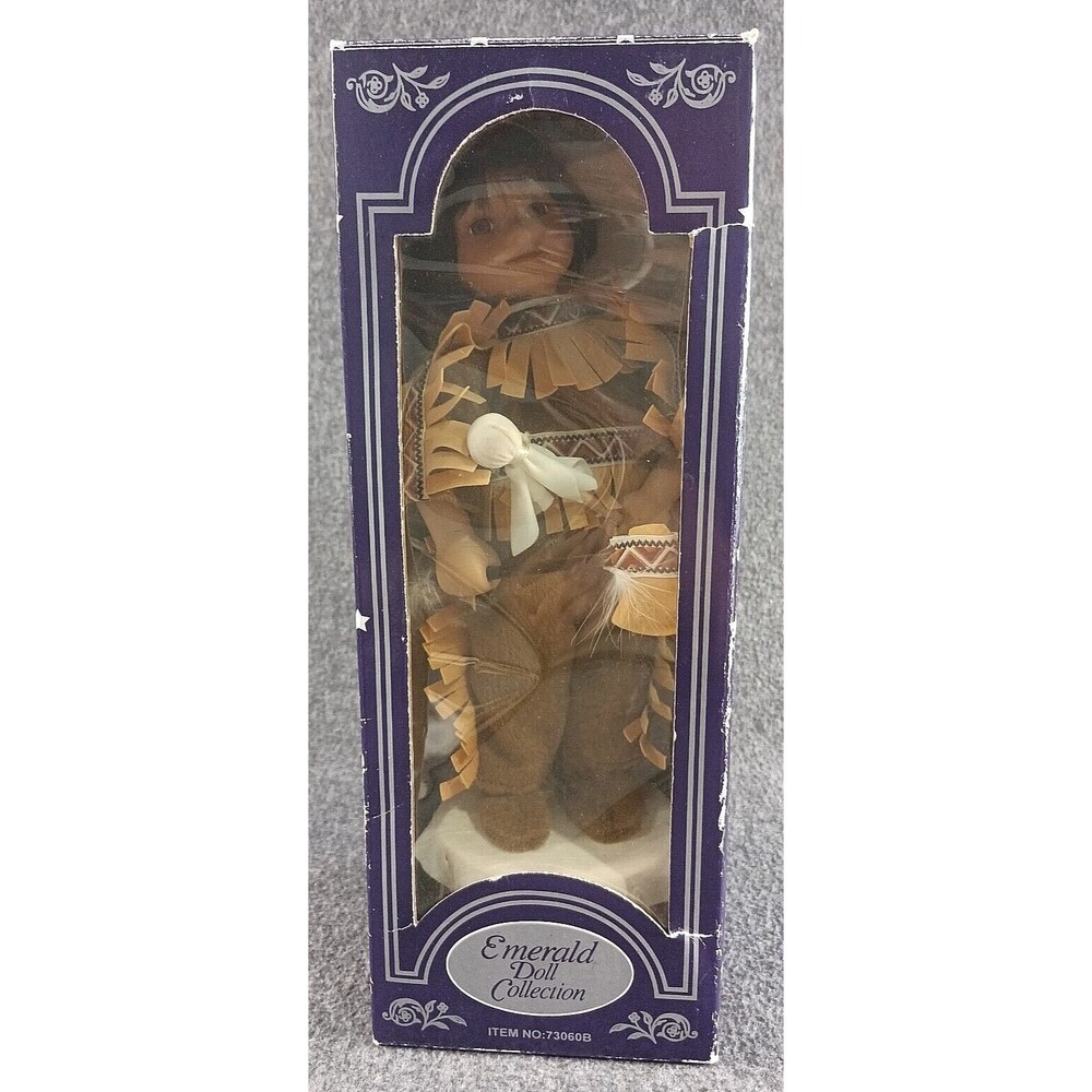 Emerald Doll Collection 2001 Edition Musical Indians #73060B WHITE OWL Porcelain